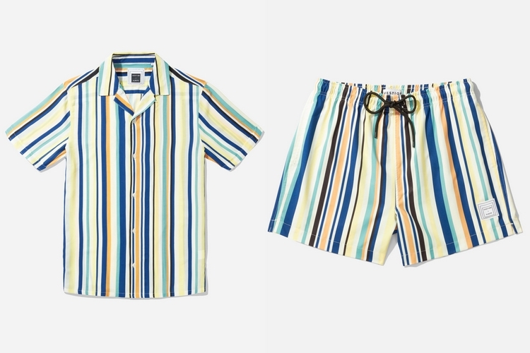 vestige-albers-chromatic-stripe-camp-shirt-swim-shorts-1 - CLAD